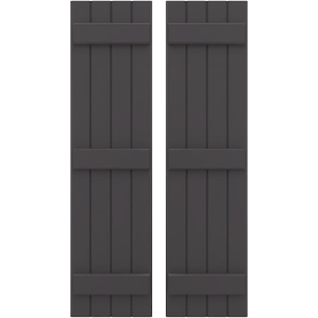 Ekena Millwork Americraft 4-Board, 3 Batten Exterior Real Wood Joined Board-n-Batten Shutters, ARW401BB414X68SMH, PR ARW401BB414X68SMH